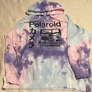 Torrid Polaroid Multi Tie-Dye Fleece Hoodie Size 2 (18/20)
